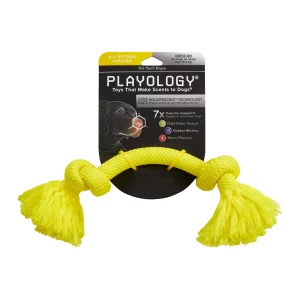 Playology жевательный канат DRI-TECH ROPE с ароматом курицы, средний, желтый (48)