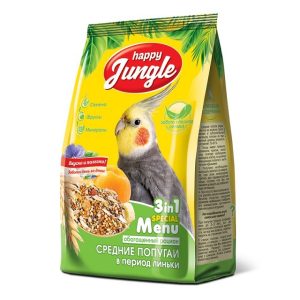 Happy Jungle 0,5кг корм для средних попугаев при линьке (14)