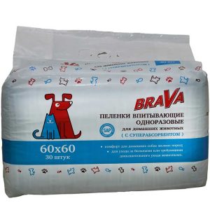 ПЕЛЕНКИ БРАВА ВПИТЫВ.ОДНОРАЗ. 60*60 30ШТ