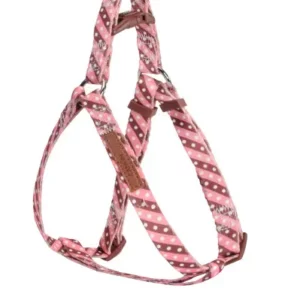042 Камон Шлейка регулируемая "Twill Dot Pink", розовая, 20x450~750 мм