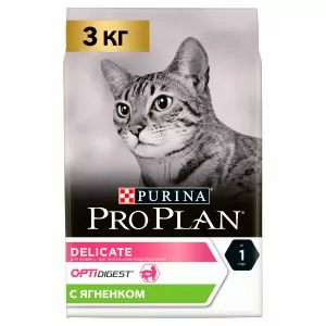 Pro Plan Delicate при чувствительном пищеварении с ягненком 3кг