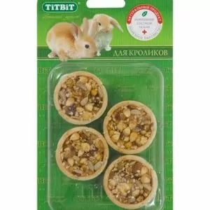 TiTBiT: тарталетки с яблоком и манго 8шт д/кроликов