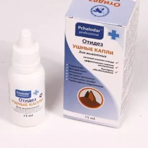 Пчелодар: Отидез капли ушные д/лечения клещ. грибков. и бактер. отита д/кошек и собак, 15мл