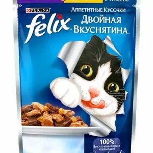 Феликс пауч двойной вкус д/кошек ягненок/курица 85 гр