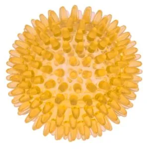 Мяч  массажный  9 см прозрачный Crystal ZooOne (жёлтый) 590C-9