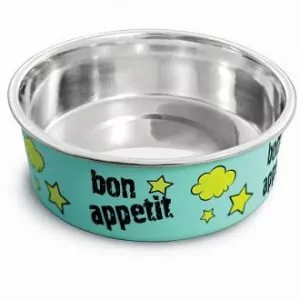 Миска (Triol) металлическая на резинке "Bon Appetit", 0,15л