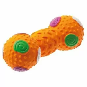 Игрушка (ZooOne) латекс L-419 "Гантель с шипами" 11 см