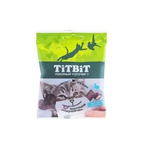 TiTBiT: хрустящие подушечки д/кошек с паштетом из утки 30 г