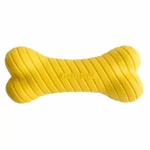 Playology двухслойная жевательная косточка DUAL LAYER BONE с ароматом курицы, большая, желтый (24)