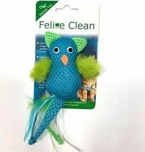 Feline Clean игрушка для кошек Dental Сова, хвост с перьями  (4)