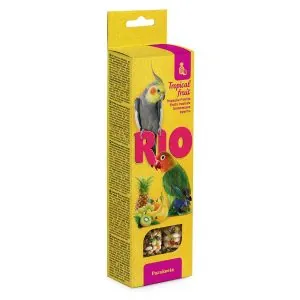 Лакомство RIO. Палочки для средних попугаев с тропическими фруктами, коробка 2х75 гр.