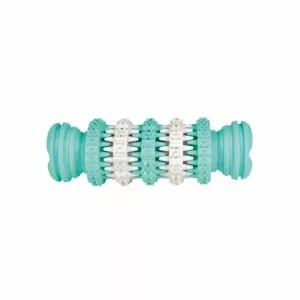 TRIXIE 32943 Игрушка д/собак "Кость "DentaFun" бело/зеленая, резина 11,5см