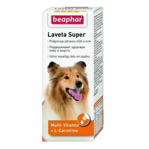 Beaphar: витаминно - минеральн. добавка Laveta super 50мл, при выпадении шерсти д/собак