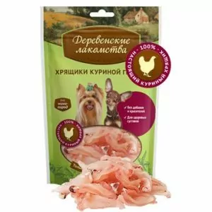 Деревенские Лакомства: хрящики куриной грудки д/собак мини-пород, 30г