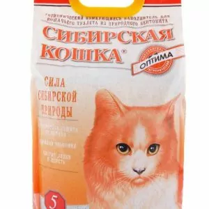 Сибирская кошка  5л "Оптима" комк. наполнитель д/кошек