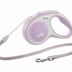 РУЛЕТКА FLEXI NEW COMFORT S 5М ДО12КГ ТРОС РОЗОВЫЙ