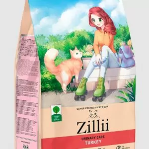 Zillii Cat Urinary Care с Индейкой сухой корм для взрослых кошек РН контроль 2кг.