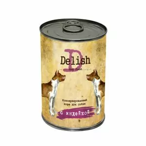 Delish 0.400 индейка консервы д/собак