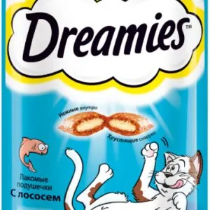 КОРМ DREAMIES С ЛОСОСЕМ 6*1 60г