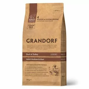 GRANDORF DOG Duck&Turkey MEDIUM&MAXI Утка с индейкой для собак средних и крупных пород 10 кг.