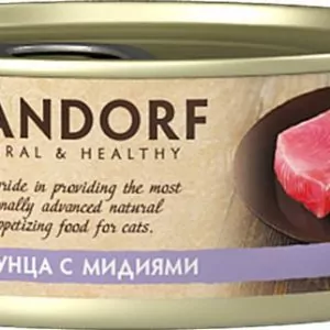 GRANDORF консерва с Филе тунца и мидиями для кошек всех возрастов 70 гр.