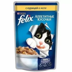 FELIX Аппетитные кусочки с Курицей в желе 85 гр