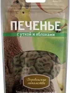 "Деревенские лакомства" Печенье с уткой и яблоками 100г
