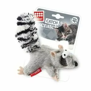 75384 Игрушка для кошек Енот с кошачьей мятой 8см, серия CATCH & SCRATCH