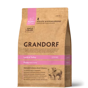 GRANDORF DOG Lamb&Turkey PUPPY с Ягнёнком и индейкой для щенков 1 кг.