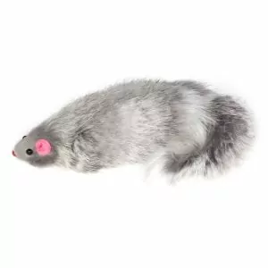 Игрушка M5.5G для кошек "Мышь серая", 130-140мм (пакет 24шт.), Triol