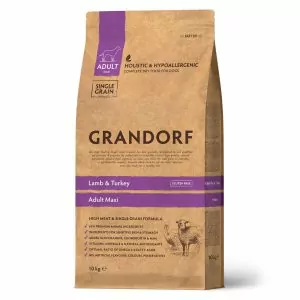 GRANDORF DOG Lamb&Turkey Maxi с Ягнёнком и индейкой для собак крупных пород 10 кг.