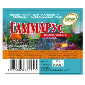 Лаурон корм "Гаммарус" д/рыб, 100гр