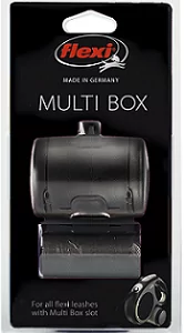 flexi аксессуар Multi box S-М/L (бокс для лакомств или пакетиков для сбора фекалий) черный