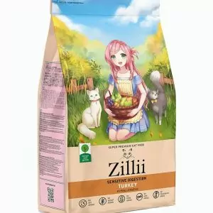 Zillii Sensitive Digestion Cat с Индейкой сухой для взрослых кошек с чувствительным пищеварением 2кг.