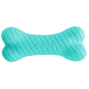 Playology двухслойная жевательная косточка DUAL LAYER BONE с ароматом арахиса, маленькая, голубой(36