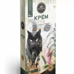Лакомство Секрет для кошек крем-суп из кролика с сыром и таурином 90гр /MT002/