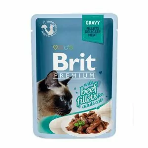 Brit Premium 0.085 Кусочки из филе говядины в соусе пауч д/кошек