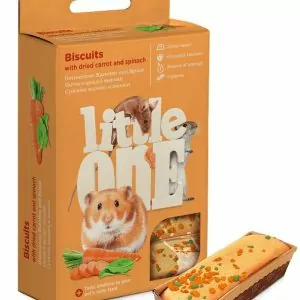 Little One Бисквиты для мелких грызунов с морковью и шпинатом, 5х7 гр.