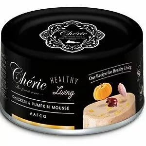 Петтрик Консервы Cherie - Healthy Living/МУСС ИЗ КУРИЦЫ С ТЫКВОЙ/Chicken & Pumpkin mousse, 80 г