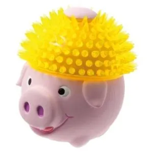 Игрушка (ZooOne) латекс L-425 "Свинка в шапке из TPR" 11 см