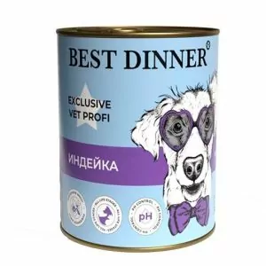 Консервы для собак Best Dinner Urinary "Индейка с картофелем" Exclusive VET PROFI - 0,34 кг