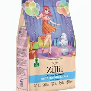 Zillii Adult ALL BREEDS White Fish with Salmon Dog Белая раба и лосось полнорационный корм для взрослых собак всех пород 0,8кг