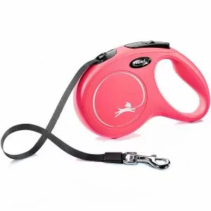 РУЛЕТКА FLEXI NEW CLASSIC M 5М ДО 25КГ РЕМЕНЬ КРАСНЫЙ      42203