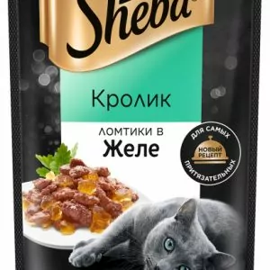 КОРМ ШЕБА ПАУЧ ВЗР КОШКИ КРОЛИК В ЖЕЛЕ 28*1 75г