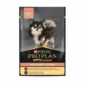 Влажный корм для собак Pro Plan для мелких пород при чувствительном пищеварении с лососем 85г