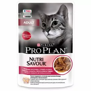 Pro Plan Adult для взрослых кошек Утка соус, пауч 85 г