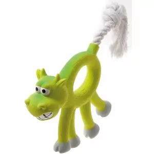 Игрушка латекс L-421 "Корова с канатным хвостом" 12 см