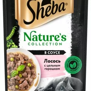 КОРМ ШЕБА ПАУЧ NATURES ЛОСОСЬ И ГОРОХ 28*1 75г