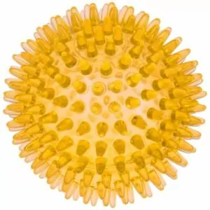 Мяч  массажный  10 см прозрачный Crystal ZooOne (жёлтый) 5100C-9
