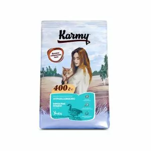 Karmy Hypoallergenic с Уткой полнорационный сухой корм для взрослых кошек старше 1 года, склонных к пищевой аллергии НА РАЗВЕС